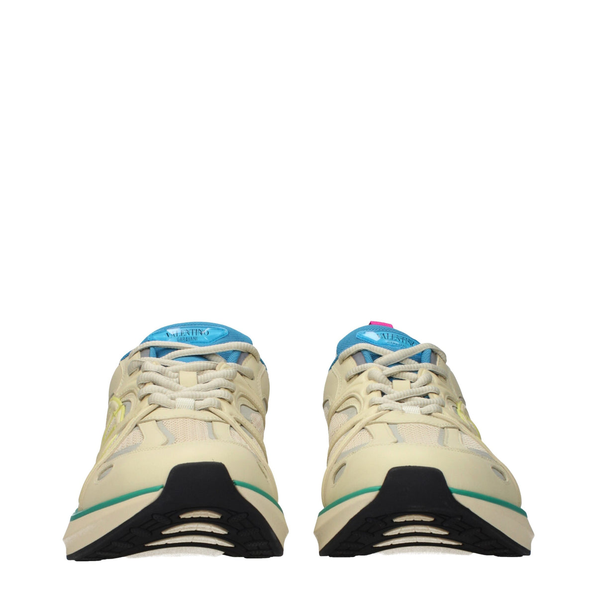 Valentino Garavani Beige Fabric Athletic Sneakers for Men