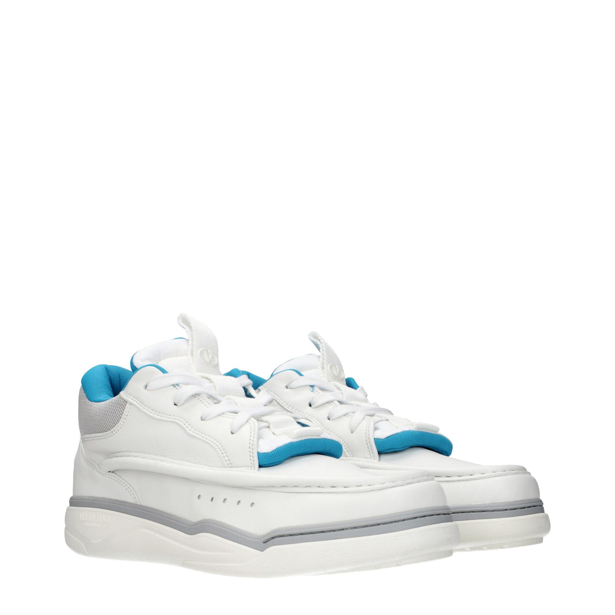 Valentino Garavani White Leather Low Top Sneakers for Men