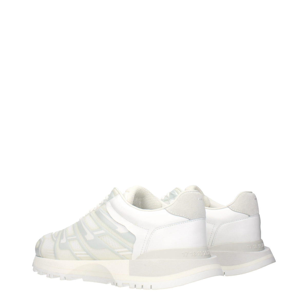 Maison Margiela White Fabric Athletic Sneakers for Men