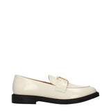 Chloé Beige Leather Slip-On Loafers for Women