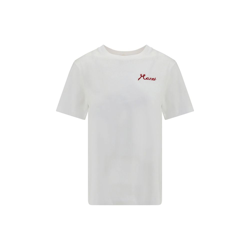 Marni White Cotton T-Shirt - Oversize Fit for Effortless Style
