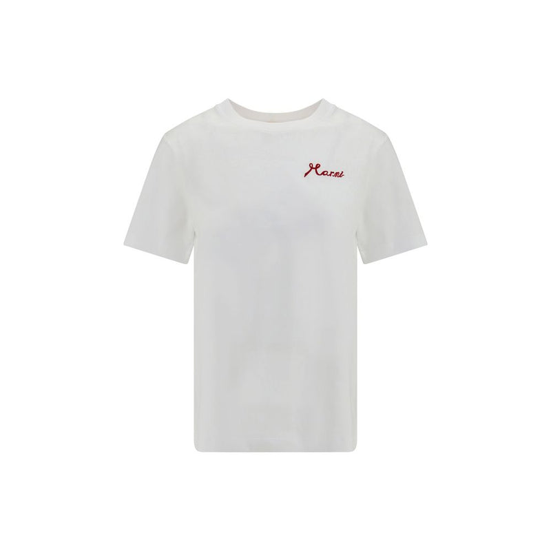 Marni T-Shirt en Coton Blanc - Coupe Oversize