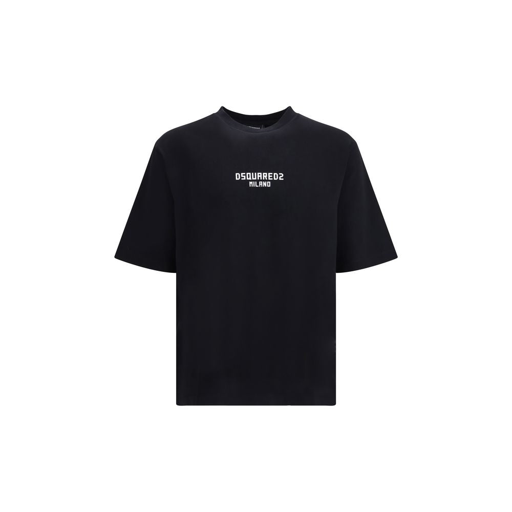 Dsquared² Milano T-Shirt Noir en Coton Oversize