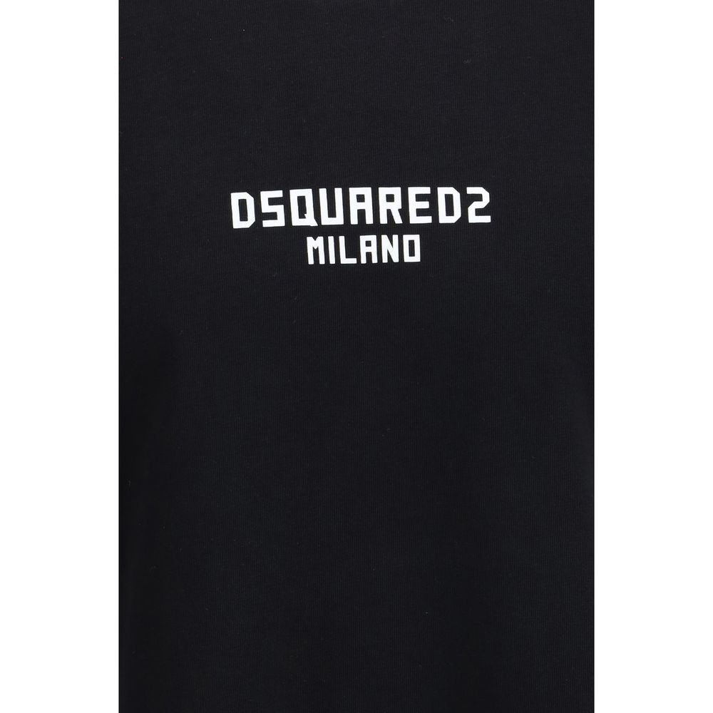 Dsquared² Milano T-Shirt Noir en Coton Oversize