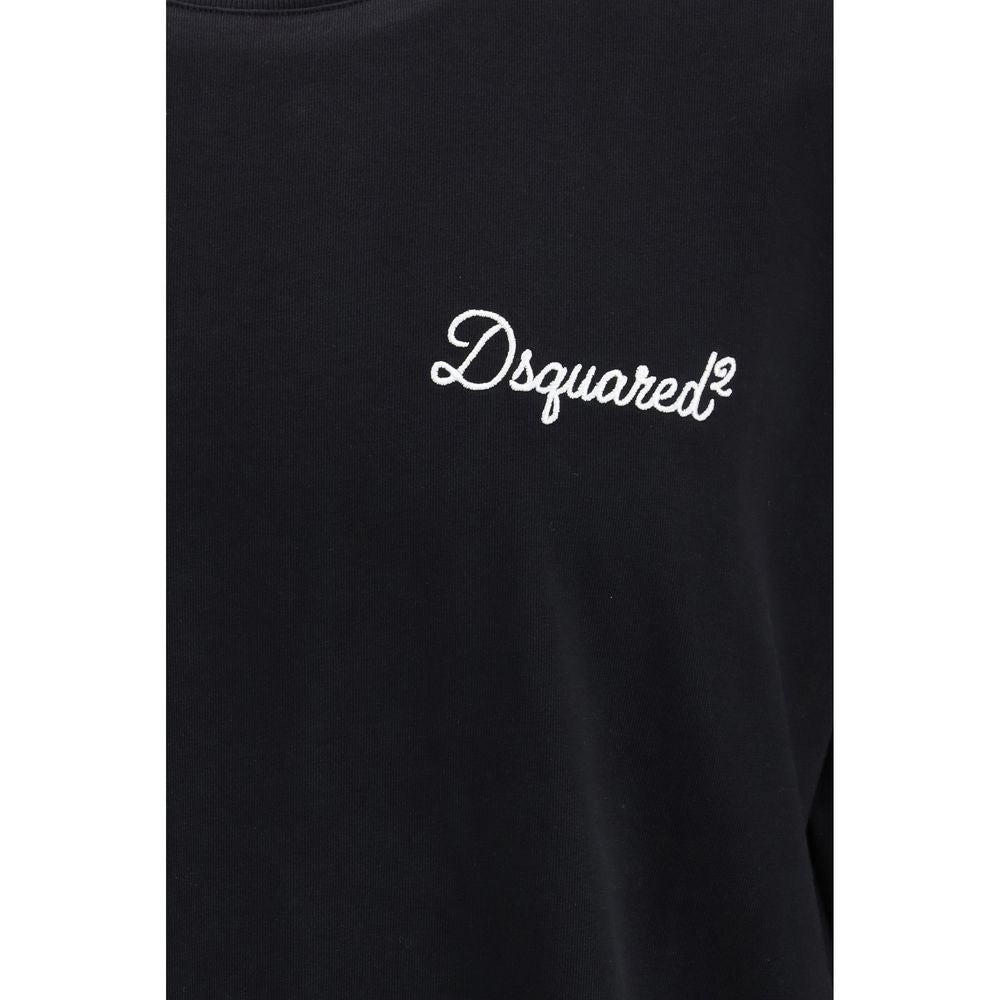Dsquared² Black Cotton T-Shirt - Oversized Fit