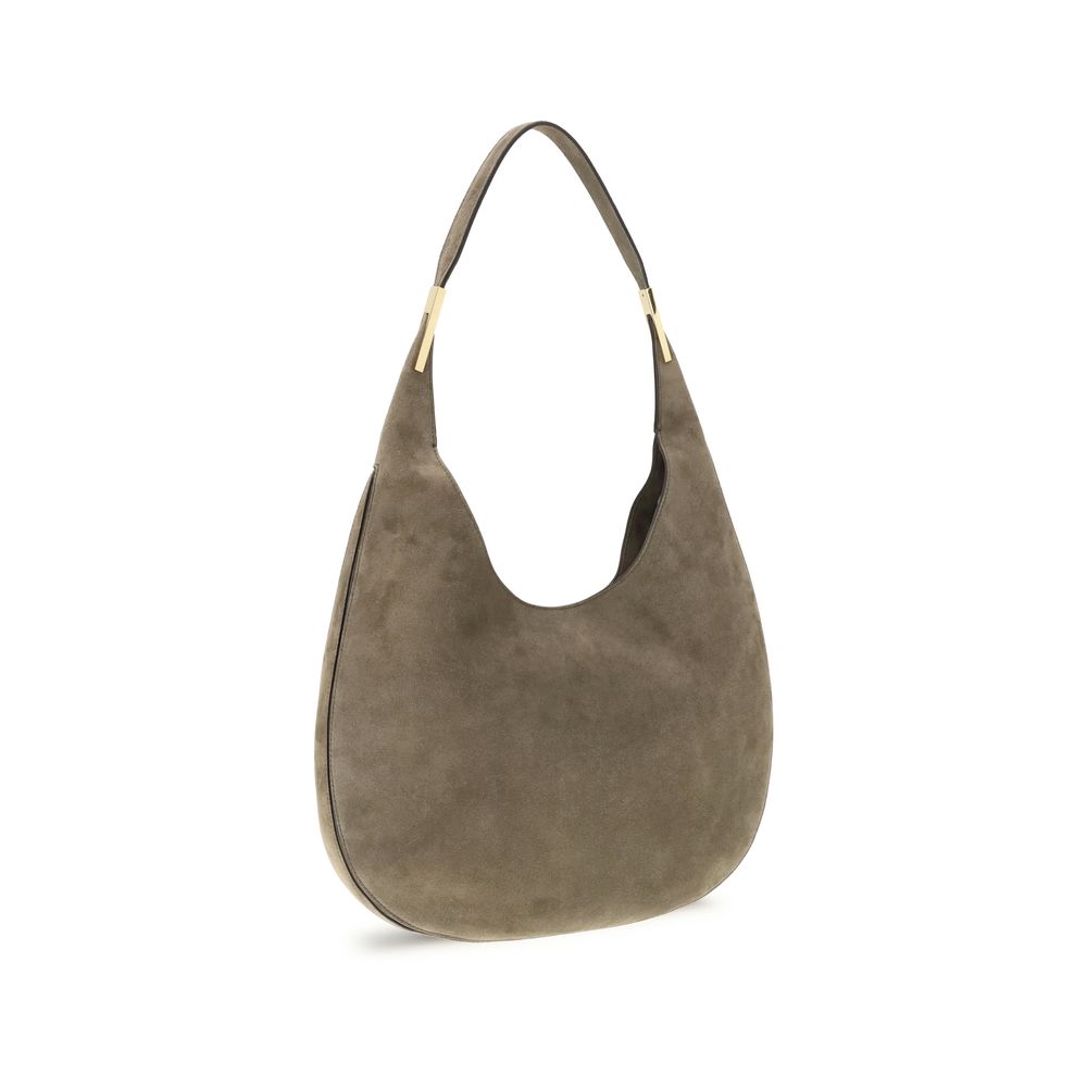 Sac bandoulière Bos Taurus en cuir de veau beige Savette