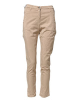Jacob Cohen Beige Lyocell Skinny High Waist Chino Pants