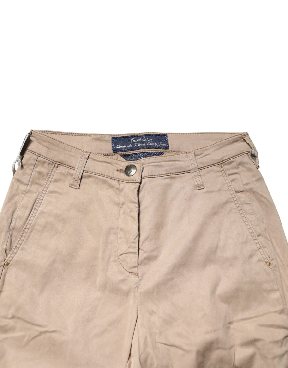 Jacob Cohen Beige Lyocell Skinny High Waist Chino Pants