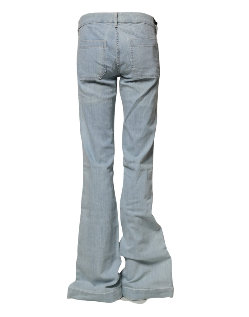 Seafarer Light Blue Boot Cut Mid Waist Denim Jeans for Women