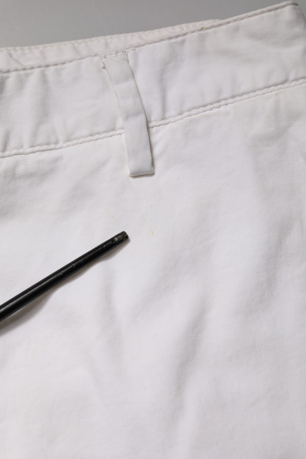 Gaudi White Mid Waist Skinny Chino Cotton Trouser Pants