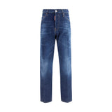 Dsquared² Blue Cotton Slim Fit Jeans - Teddy Model