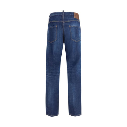 Dsquared² Blue Cotton Slim Fit Jeans