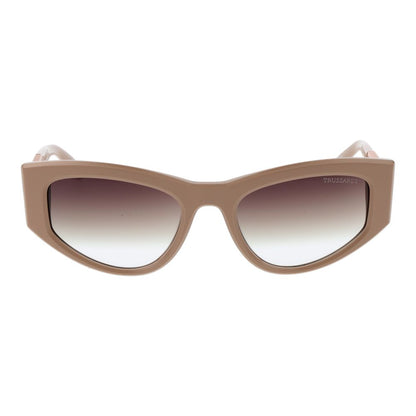 Lunettes de soleil Trussardi en acétate beige