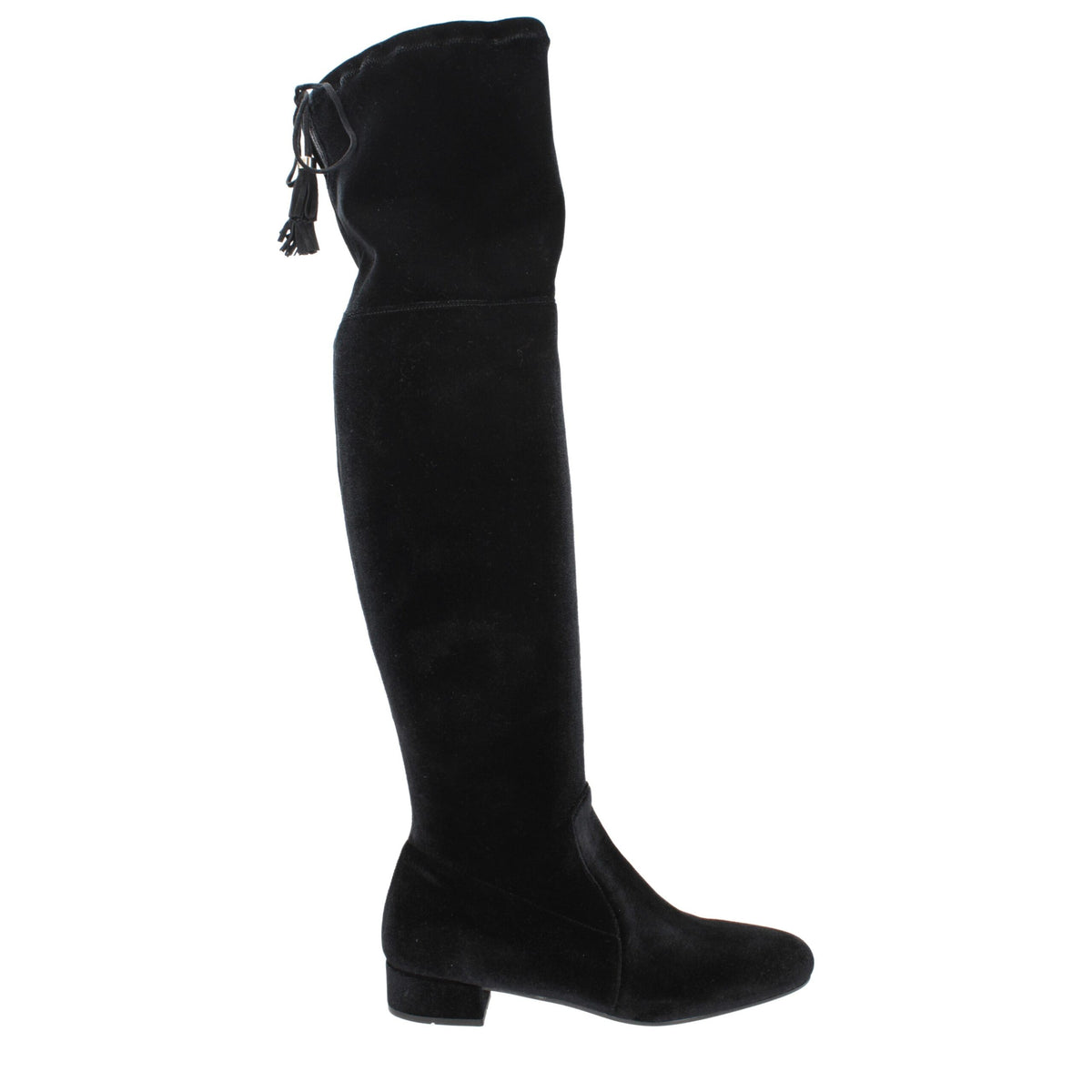 Prada Black Velvet Over The Knee Boots - Luxurious Style