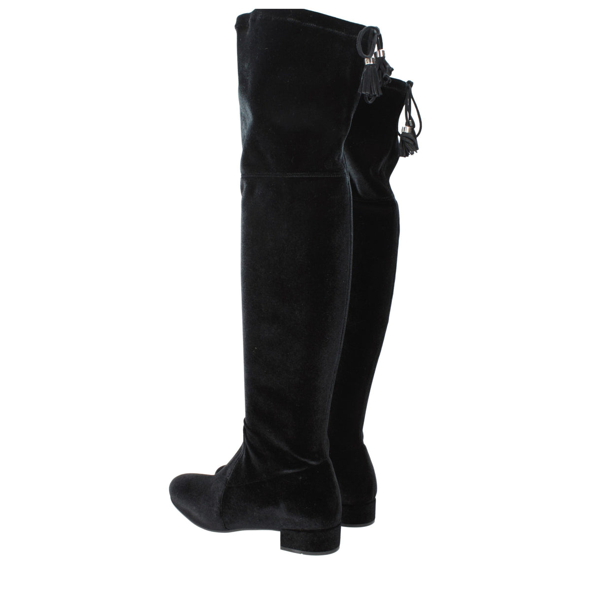 Prada Black Velvet Over The Knee Boots - Luxurious Style