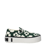 Marni Green Fabric Slip-On Loafers for Women - Stylish Comfort
