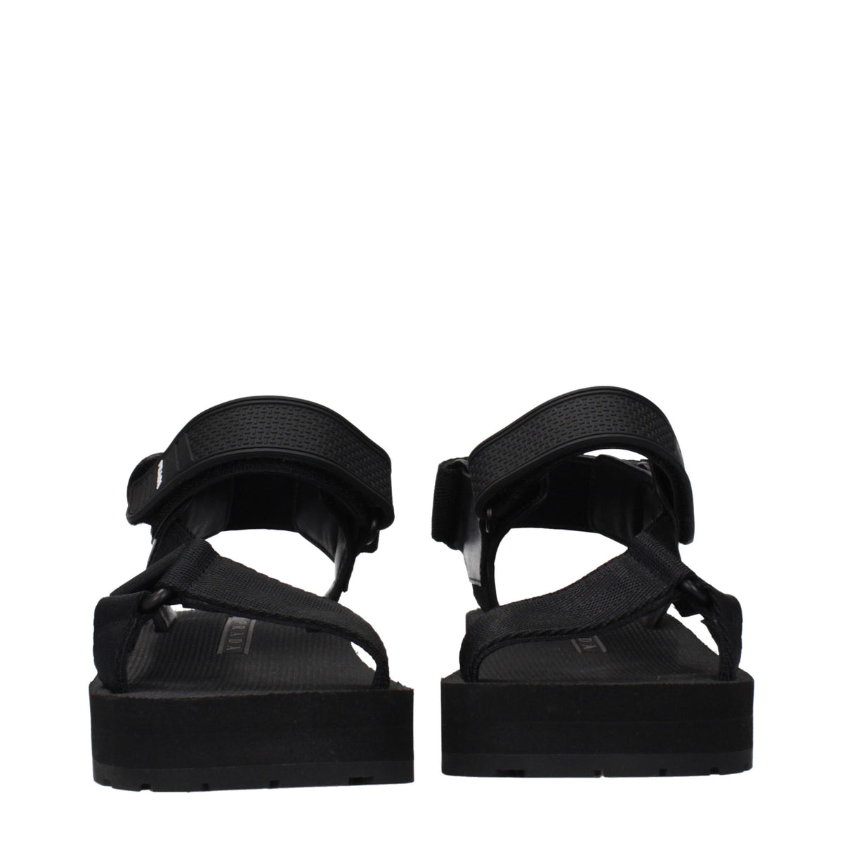 Prada Black Fabric Flat Sandals - Stylish Footwear for Women