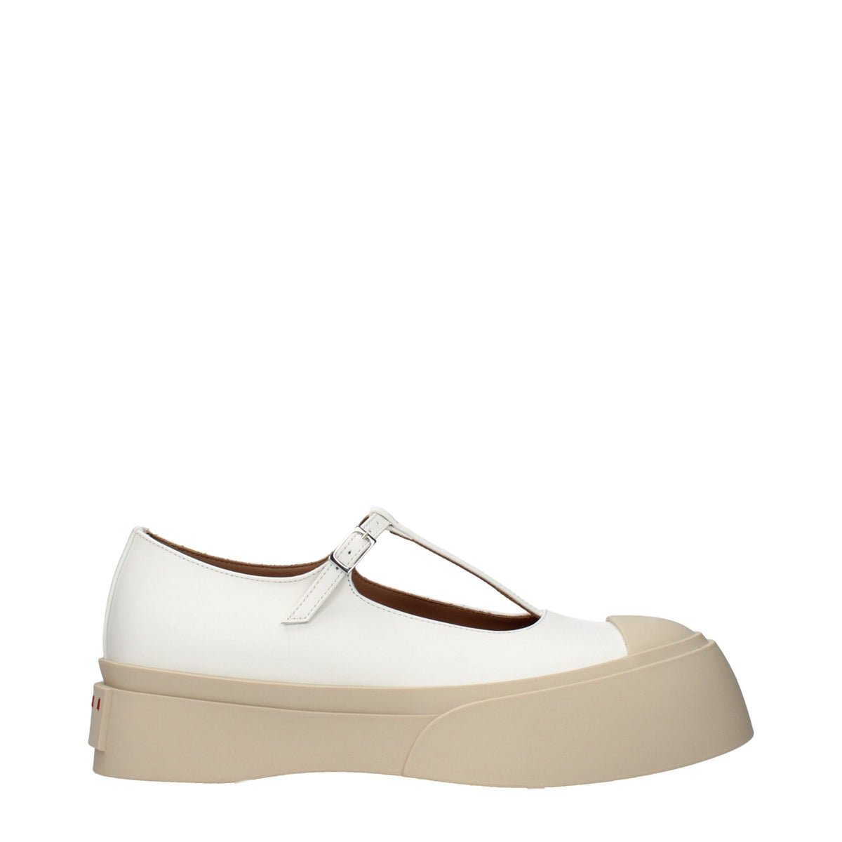 Marni White Leather Slip-On Loafers for Women
