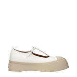 Marni White Leather Slip-On Loafers for Women