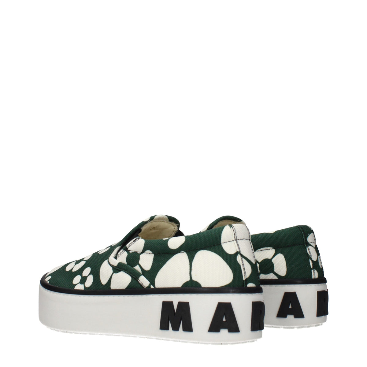 Marni Green Fabric Slip-On Loafers for Women - Stylish Comfort