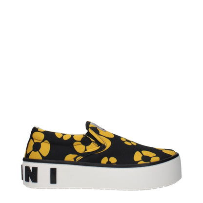 Marni Blue Fabric Slip-On Loafers