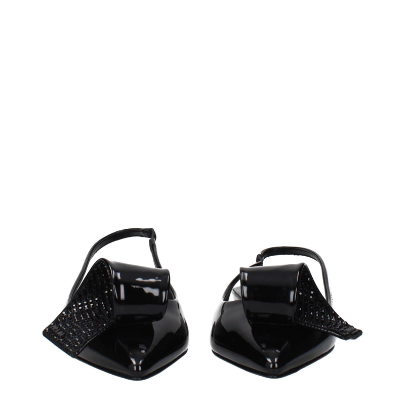 Prada Black Leather Flat Sandals - Luxurious Women's Footwear