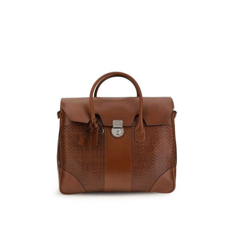 Sac à épaule Brunello Cucinelli en cuir de veau marron