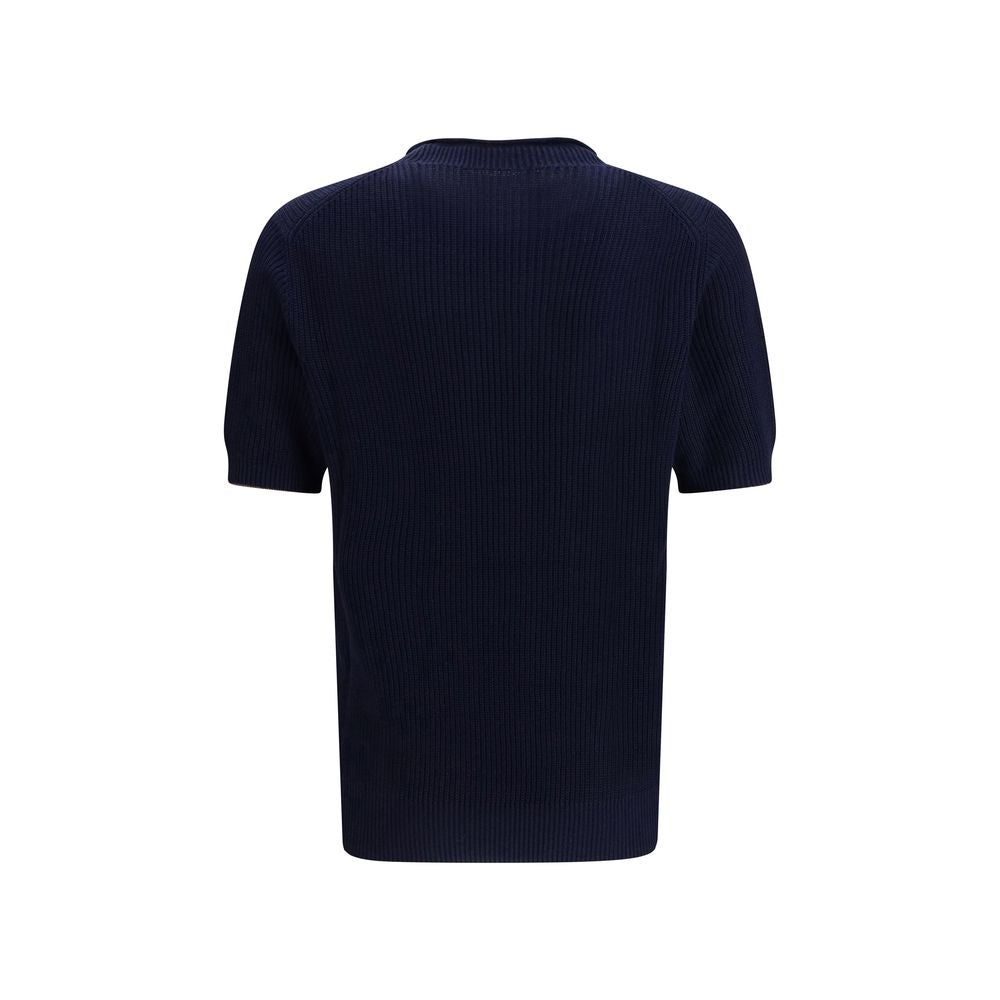 Brunello Cucinelli T-Shirt en Lin Bleu