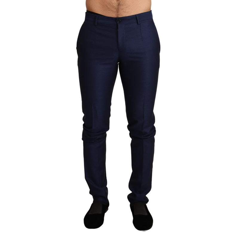 Pantalon Dolce &amp; Gabbana en laine vierge bleue