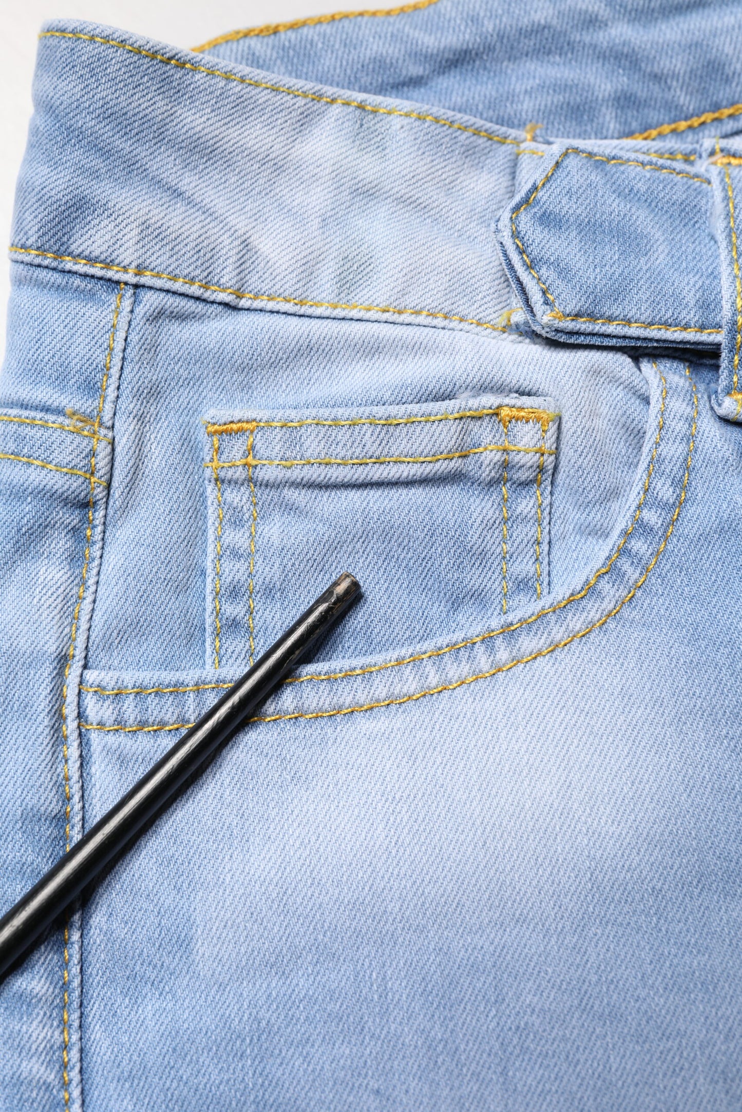 CRISTINAEFFE Light Blue Washed High Waist Bootcut Denim Jeans