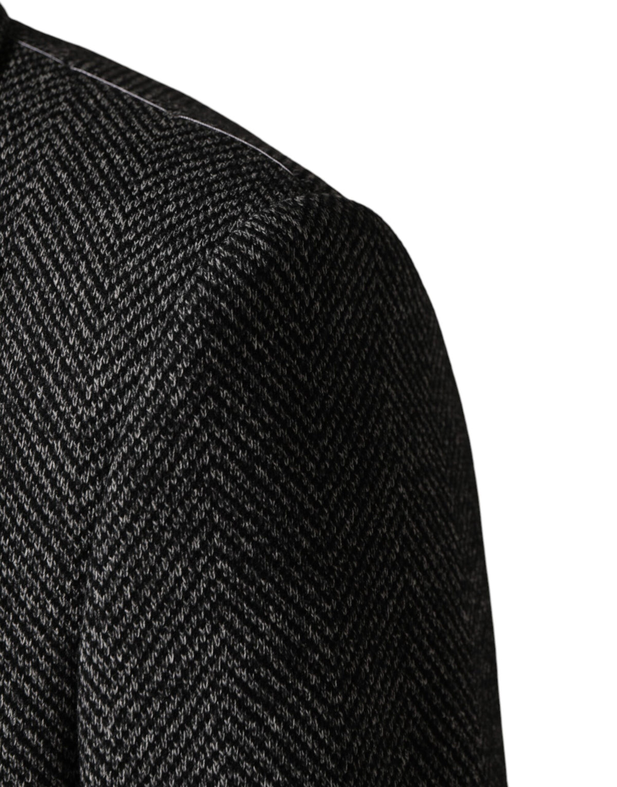 Manteau long trench-coat gris en laine mélangée Dolce &amp; Gabbana pour homme