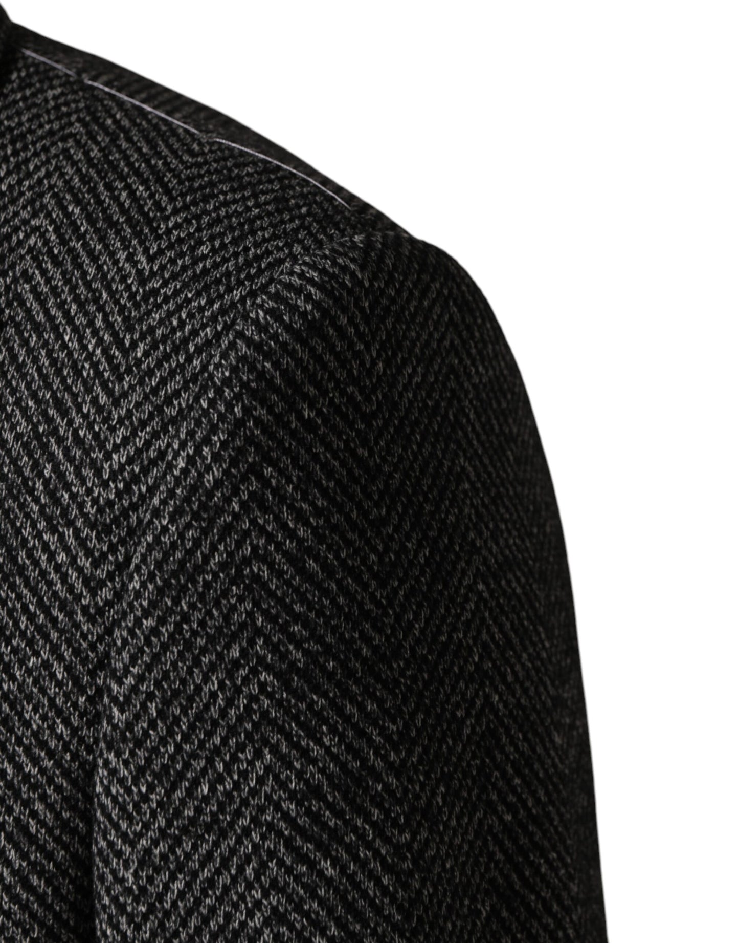 Manteau long trench-coat gris en laine mélangée Dolce &amp; Gabbana pour homme