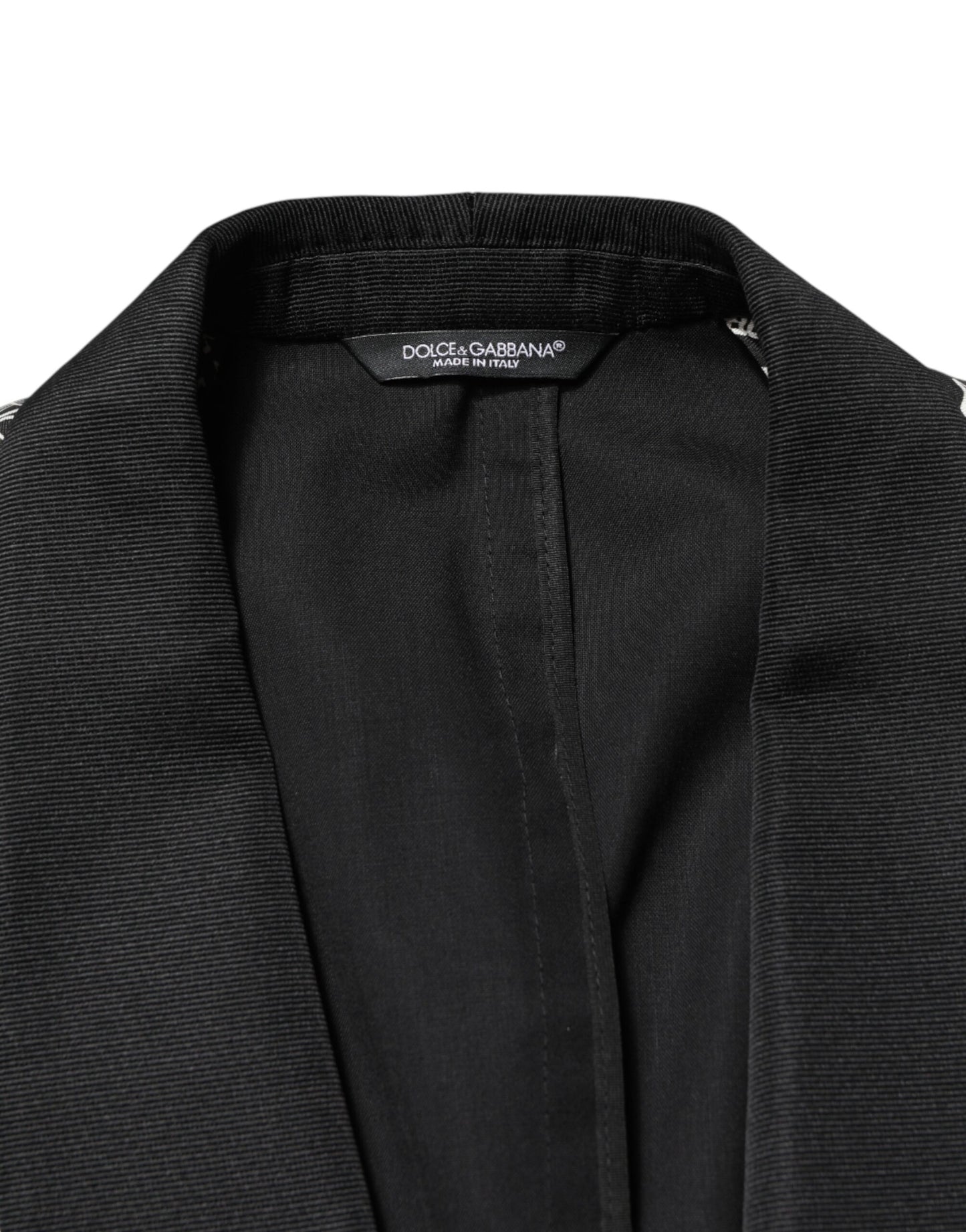 Blazer Dolce &amp; Gabbana Black Jazz Club en soie à simple boutonnage