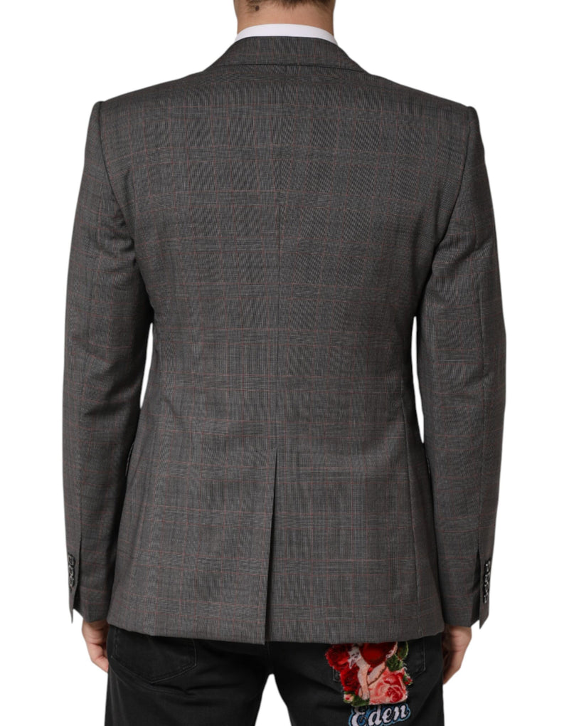 Dolce & Gabbana Grijs Wollen Single Breasted 2-Knoops Blazer
