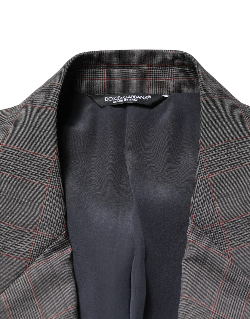 Dolce & Gabbana Grijs Wollen Single Breasted 2-Knoops Blazer