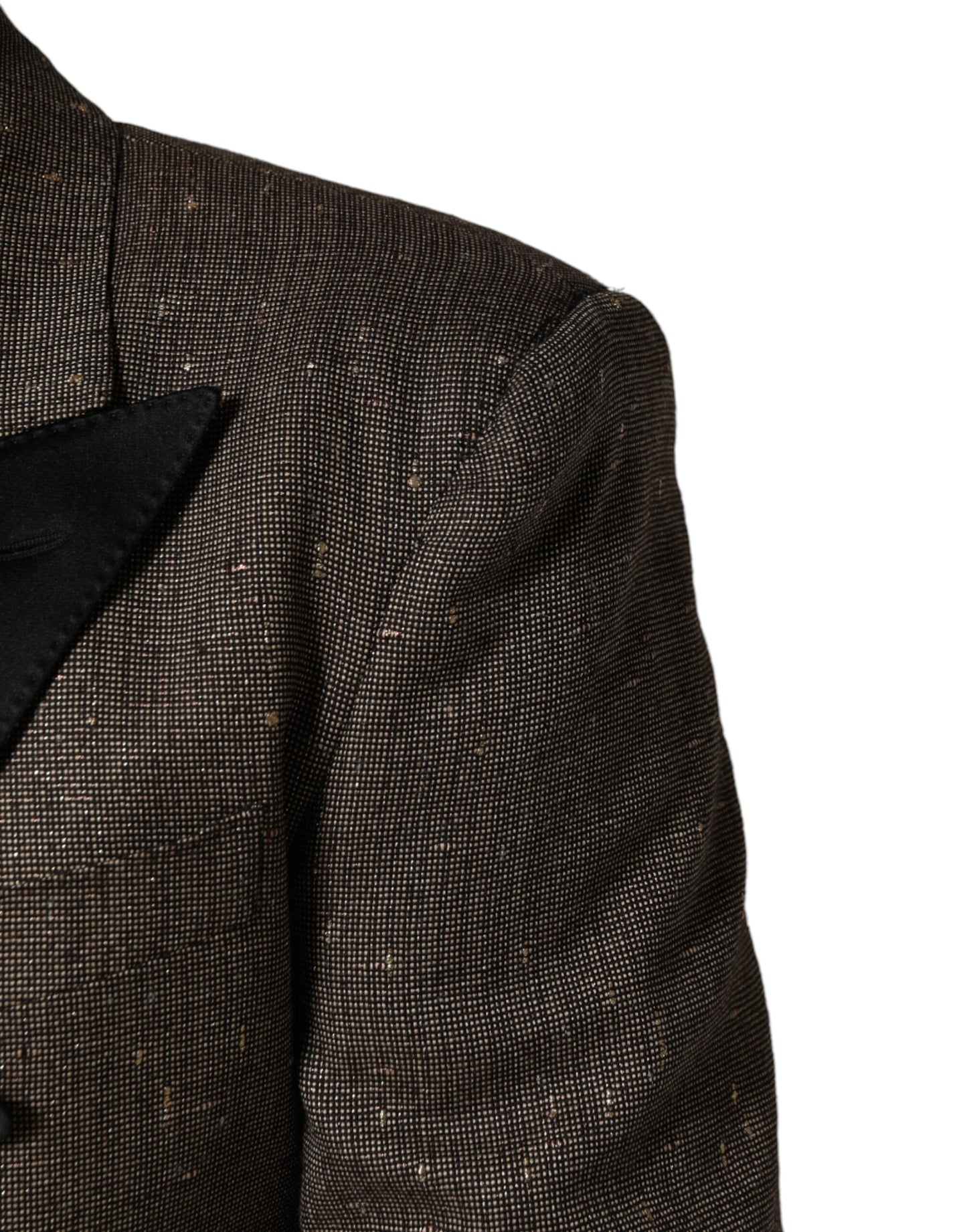 Veste blazer croisée grise à deux boutons Dolce &amp; Gabbana