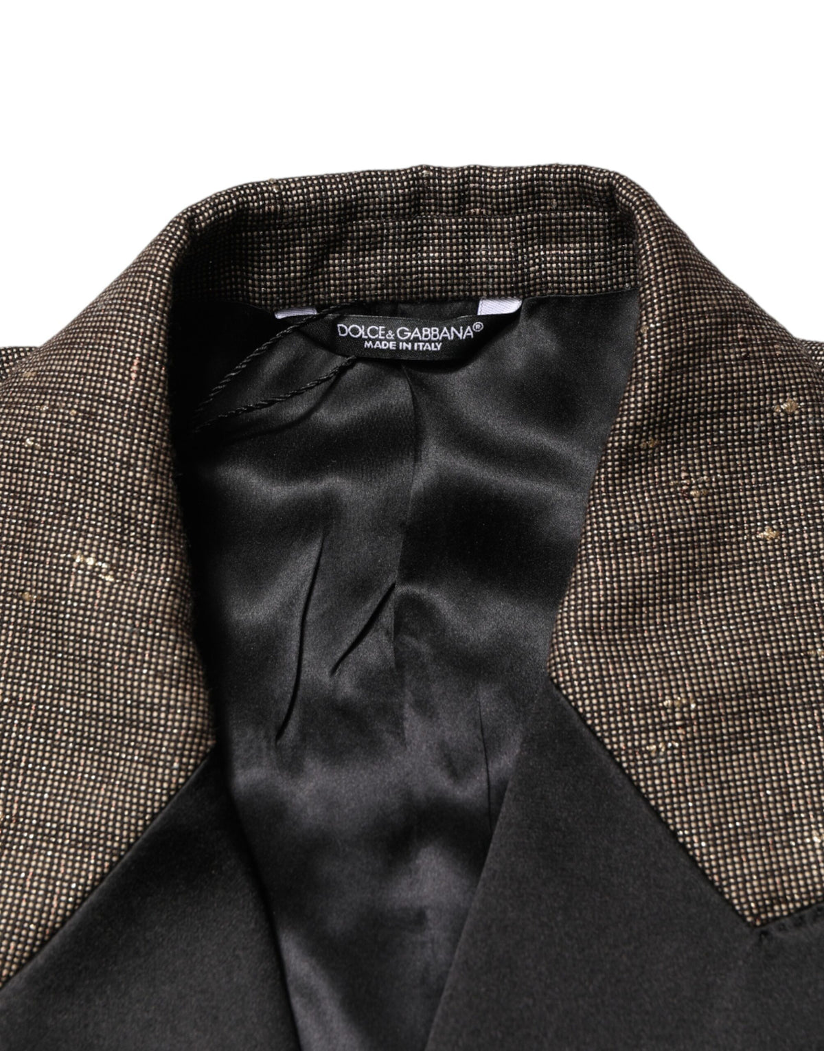 Veste blazer croisée grise à deux boutons Dolce &amp; Gabbana