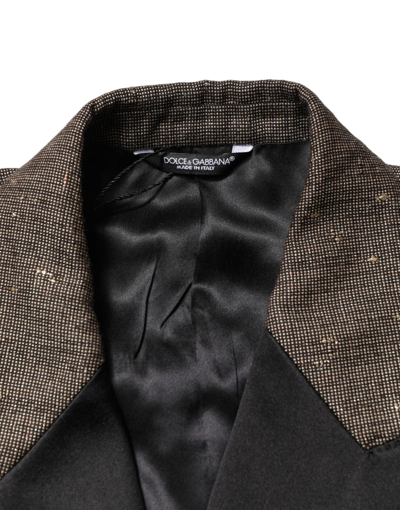 Dolce & Gabbana Gray Double Breasted 2 Button Jacket Blazer