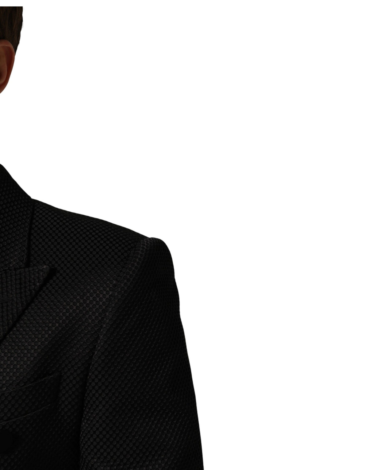 Blazer croisé à deux boutons Dolce &amp; Gabbana en coton noir