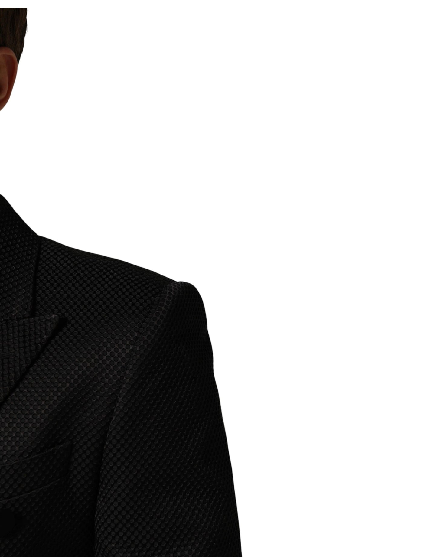 Blazer croisé à deux boutons Dolce &amp; Gabbana en coton noir