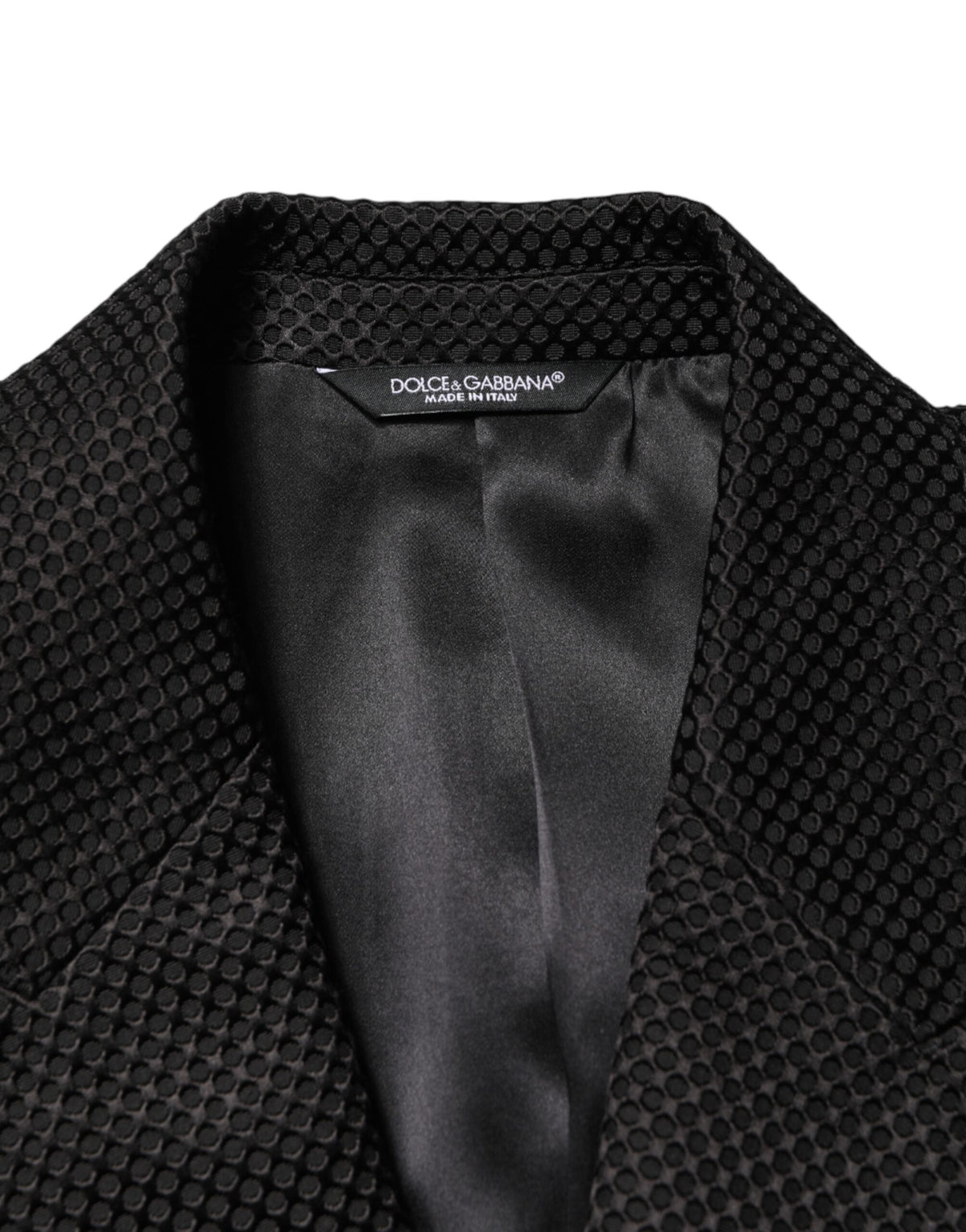 Blazer croisé à deux boutons Dolce &amp; Gabbana en coton noir
