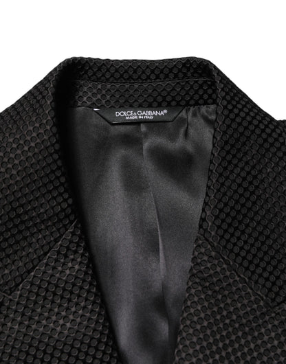 Blazer croisé à deux boutons Dolce &amp; Gabbana en coton noir
