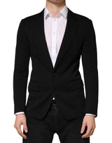 Blazer Dolce &amp; Gabbana en laine noire à simple boutonnage et deux boutons