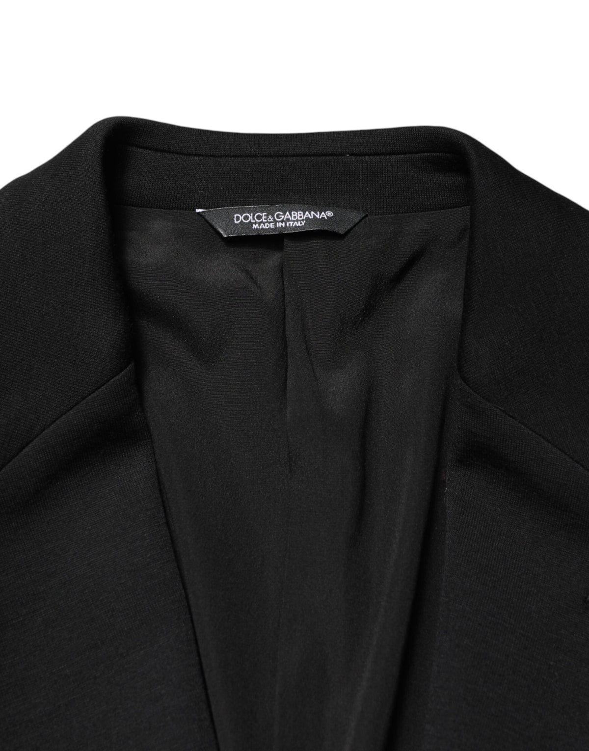 Blazer Dolce &amp; Gabbana en laine noire à simple boutonnage et deux boutons