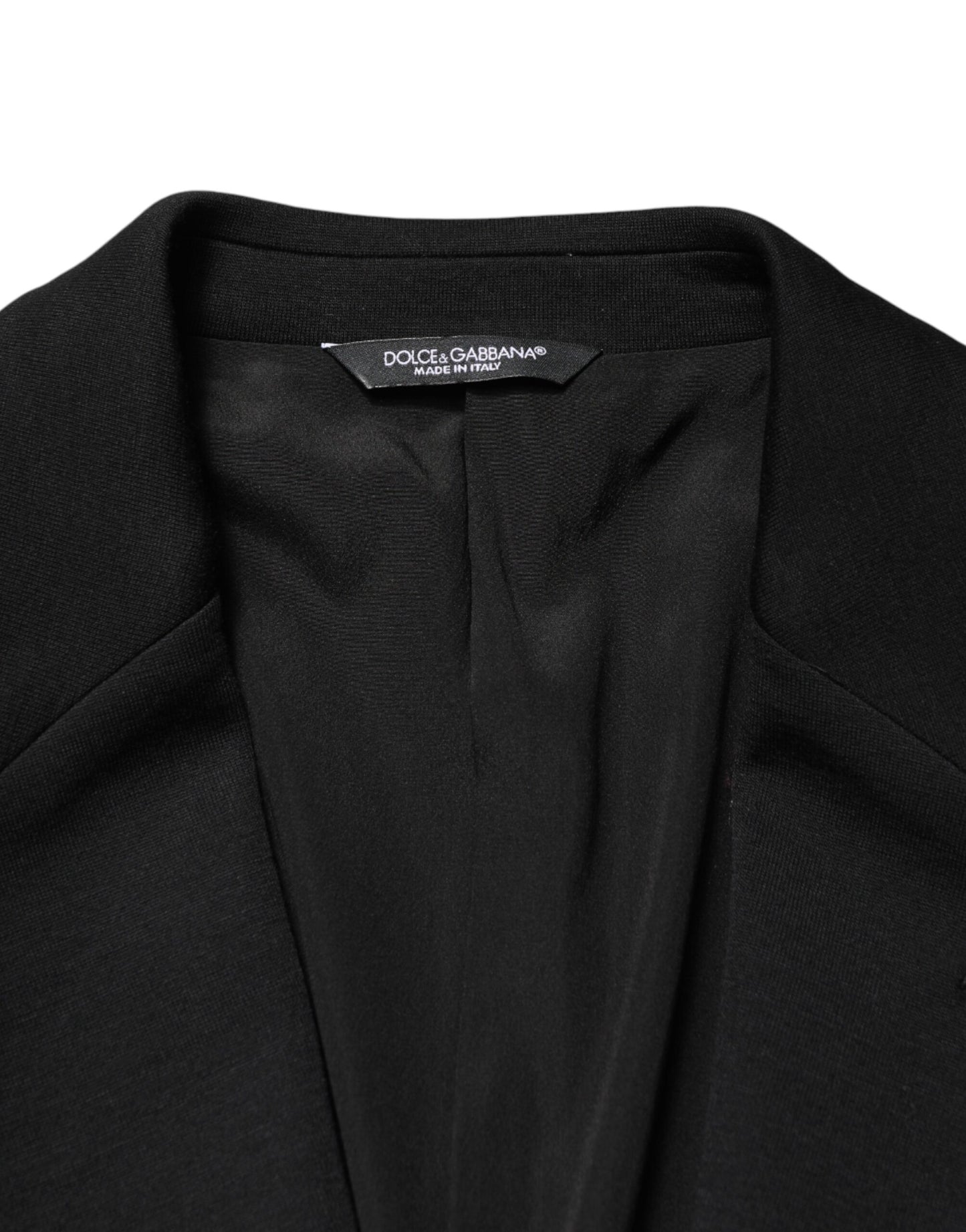 Blazer Dolce &amp; Gabbana en laine noire à simple boutonnage et deux boutons