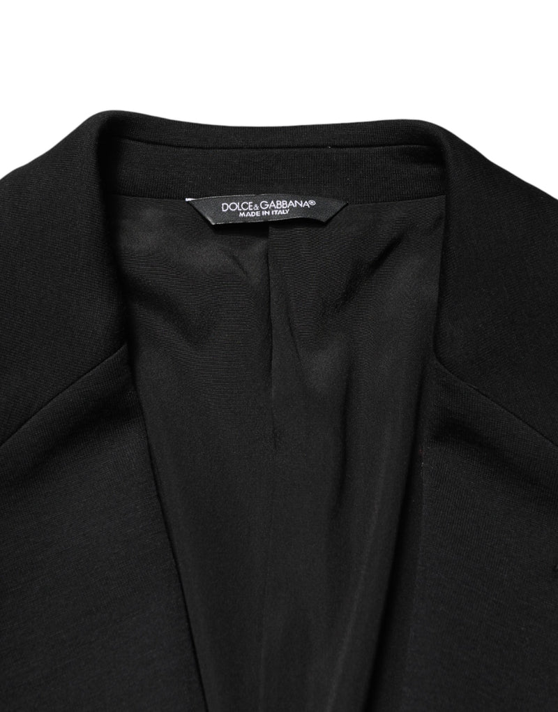 Blazer Dolce &amp; Gabbana en laine noire à simple boutonnage et deux boutons
