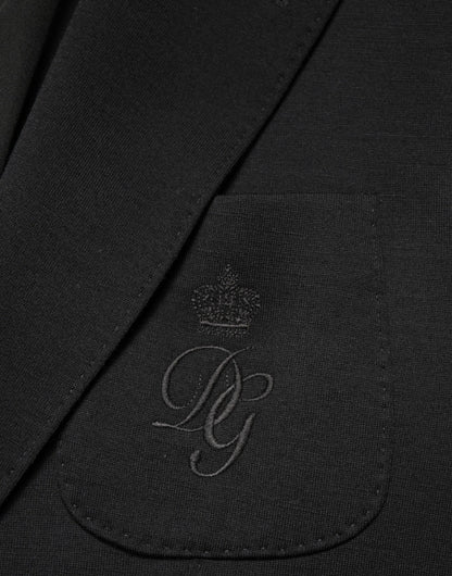 Blazer Dolce &amp; Gabbana en laine noire à simple boutonnage et deux boutons