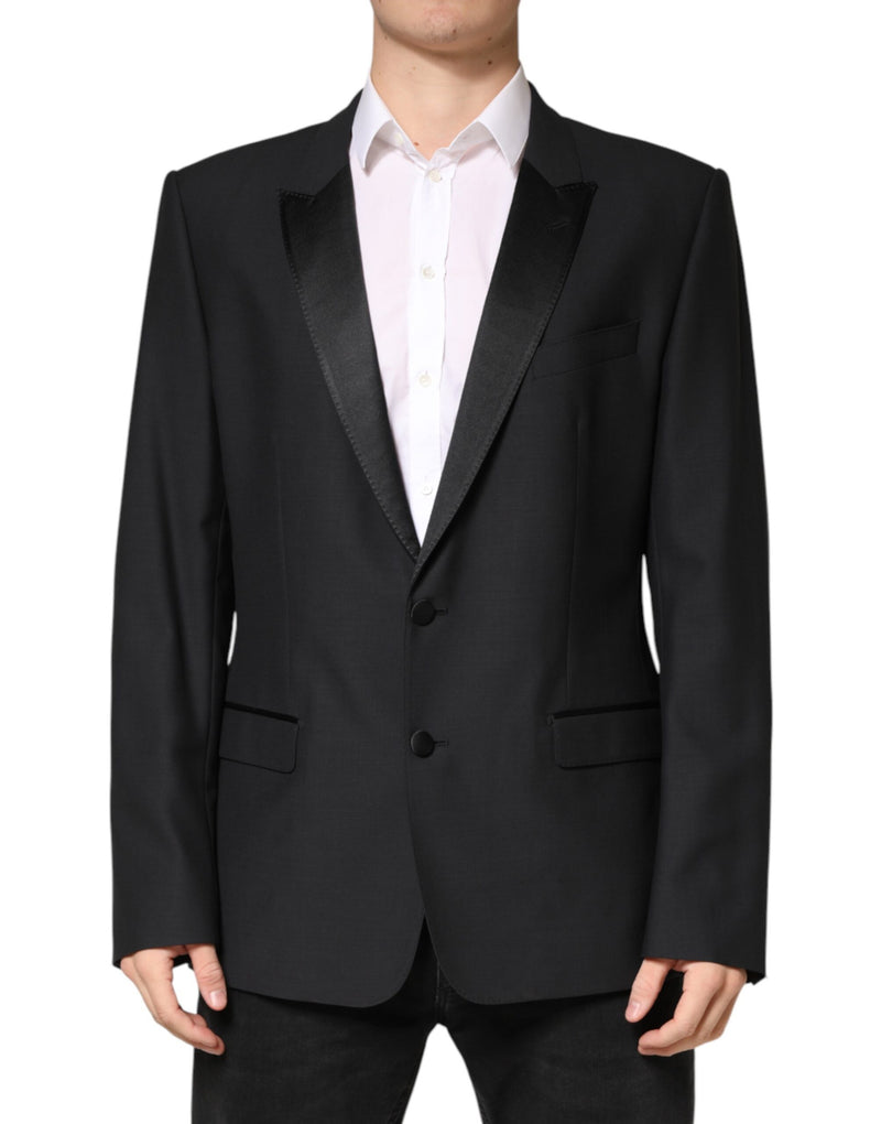 Veste blazer Dolce &amp; Gabbana MARTINI noire à simple boutonnage
