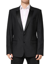 Veste blazer Dolce &amp; Gabbana MARTINI noire à simple boutonnage
