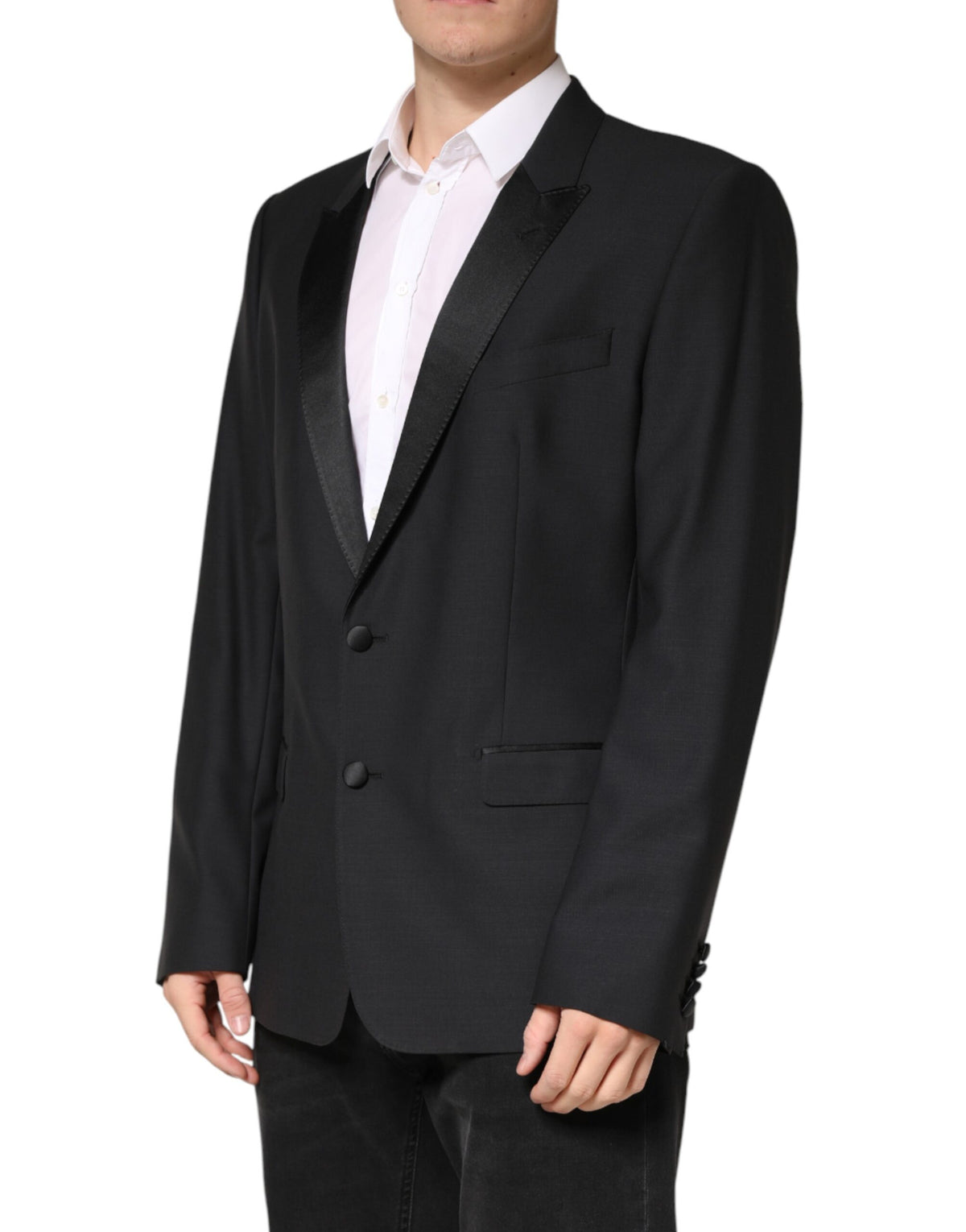 Veste blazer Dolce &amp; Gabbana MARTINI noire à simple boutonnage